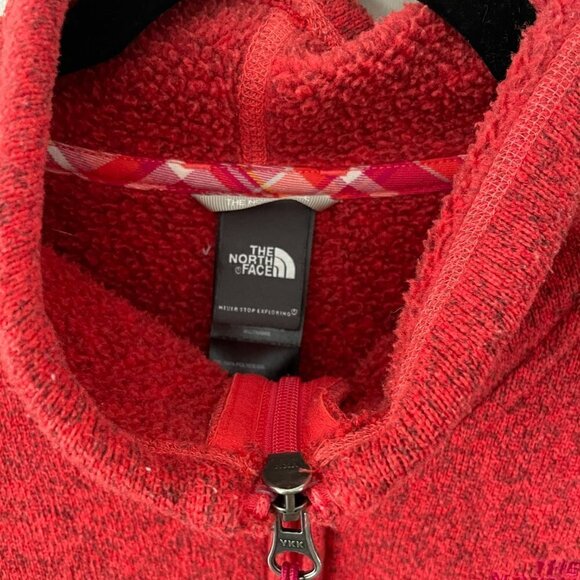 The North Face Full Zip Mock Neck Casual Outdoor Fleece Basic Jacket Red Small - Picture 8 of 9
